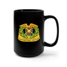 Load image into Gallery viewer, Black Mug 15oz - Army - Quartermaster Corps Regiment wo txt