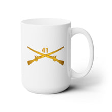 Load image into Gallery viewer, White Ceramic Mug 15oz - Army - 41st Infantry Regiment wo Txt