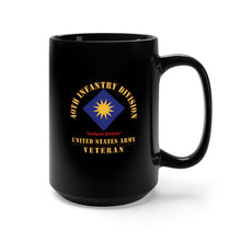 Load image into Gallery viewer, Black Mug 15oz - Army - SSI - 40th Infantry Division - Sunburst Division - US Army Veteran X 300