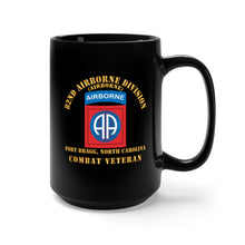 Load image into Gallery viewer, Black Mug 15oz - Army - 82nd Airborne Division - FBNC - Combat Veteran X 300
