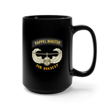 Load image into Gallery viewer, Black Mug 15oz - Army - Rappel Master Tab w Air Assault Badge