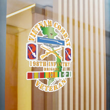 Load image into Gallery viewer, Kiss-Cut Vinyl Decals - Army - Vietnam Combat Infantry Veteran w 198th Inf Bde SSI X 300