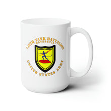 Load image into Gallery viewer, White Ceramic Mug 15oz - Army - 740th Tank Battalion DUI - Daredevil - US Army