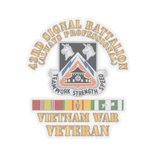 Load image into Gallery viewer, Kiss - Cut Stickers - Army - 43rd Signal Battalion - Vietnam War Veteran - DUI w VN SVC X 300
