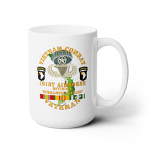 Load image into Gallery viewer, White Ceramic Mug 15oz - Army - Vietnam Combat Veteran w 101st Airborne Div w JM - V1 X 300
