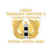 Load image into Gallery viewer, Kiss-Cut Stickers - Army - Chief Warrant Officer - CW02 - Combat Veteran - Flat - Eagle and Bar X 300