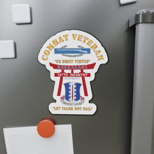 Load image into Gallery viewer, Die-Cut Magnets - Army - Combat Veteran - 187th Infantry Regiment - Torii, Rakkasans, Let Valor Not Fail, English, Latin w CIB X 300