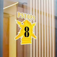 Load image into Gallery viewer, Kiss-Cut Vinyl Decals - Army - PSYOPS w Branch Insignia - 8th Battalion Numeral - Line X 300 - Hat