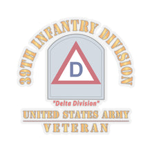 Load image into Gallery viewer, Kiss - Cut Stickers - Army - SSI - 39th Infantry Division - Delta Division - US Army Veteran X 300