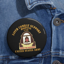 Load image into Gallery viewer, Custom Pin Buttons - DUI - 349th Combat Support Hospital - US Army X 300
