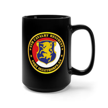 Load image into Gallery viewer, Black Mug 15oz - Army - 6th Cavalry Regiment - Fort Oglethorpe, GA