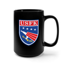 Load image into Gallery viewer, Black Mug 15oz - United States Forces Korea - USFK - SSI - wo Txt X 300