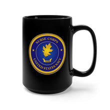 Load image into Gallery viewer, Black Mug 15oz - Navy - Nurse Corps X 300