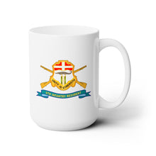 Load image into Gallery viewer, White Mug 15oz - Army - 6th Infantry Regiment - DUI w Br - Ribbon