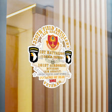 Load image into Gallery viewer, Kiss-Cut Vinyl Decals - Army - 1st Bn, 320th FA, 101st Airborne Div - Invasion - 2003 w AA Badge - Map