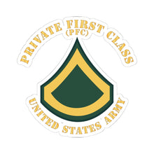 Load image into Gallery viewer, Kiss-Cut Stickers - Army - Private First Class - PFC - Flat X 300