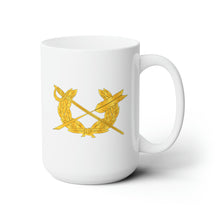 Load image into Gallery viewer, White Ceramic Mug 15oz - Army - JAG Branch wo Text