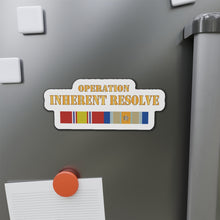 Load image into Gallery viewer, Die-Cut Magnets -Army - Opn Inherent Resolve (OIR) SVC Bar w Txt X 300