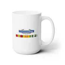 Load image into Gallery viewer, White Ceramic Mug 15oz - Army - Vietnam RIbbons SVC bar w CIB