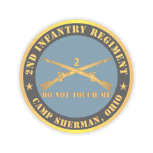 Load image into Gallery viewer, Kiss - Cut Stickers - Army - 2nd Infantry Regiment Branch - Do Not Touch Me - Camp Sherman, Ohio X 300