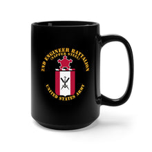 Load image into Gallery viewer, Black Mug 15oz - Army - COA - 2nd Engineer Battalion - Sapper Steel