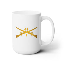 Load image into Gallery viewer, White Mug 15oz - Army - 1st Bn, 41st Infantry wo Txt