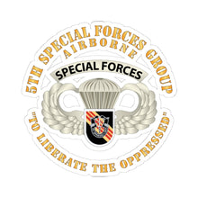 Load image into Gallery viewer, Kiss-Cut Stickers - SOF - 5th SFG - Airborne Badge - Vietnam