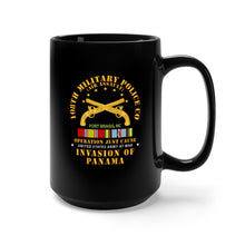 Load image into Gallery viewer, Black Mug 15oz - Just Cause - 108th Military Police Co-Air Assault - FBNC w Svc Ribbons