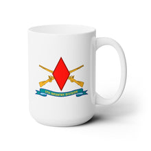 Load image into Gallery viewer, White Mug 15oz - Army - 5th Infantry Division - SSI w Br - Ribbon