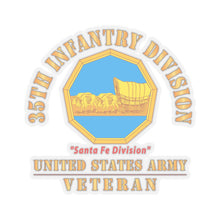 Load image into Gallery viewer, Kiss - Cut Stickers - Army - DUI - 35th Infantry Division - Santa Fe Division - US Army Veteran X 300