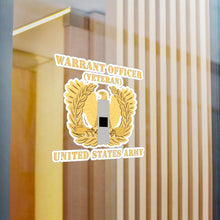 Load image into Gallery viewer, Kiss-Cut Vinyl Decals - Army - Warrant Officer - W01 - Veteran - Flat - Eagle and Bar X 300