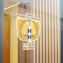 Load image into Gallery viewer, Kiss-Cut Vinyl Decals - Army - Emblem - Warrant Officer - CW2 - Retired