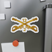 Load image into Gallery viewer, Die-Cut Magnets - Army - 2nd Battalion - 12th Cavalry Branch wo Txt