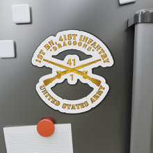 Load image into Gallery viewer, Die-Cut Magnets - Army - 1st Bn, 41st Infantry - Dragoons