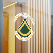 Load image into Gallery viewer, Kiss-Cut Vinyl Decals - Army - Private First Class - PFC - Flat X 300