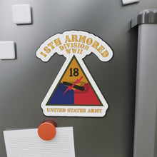 Load image into Gallery viewer, Die-Cut Magnets - Army - SSI - 18th Armored Division - WWII - US Army X 300