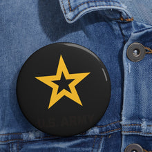 Load image into Gallery viewer, Custom Pin Buttons - Star W Us Army X 300