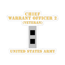 Load image into Gallery viewer, Kiss-Cut Stickers - Army - Chief Warrant Officer 2 - CW02 - Flat - Veteran X 300