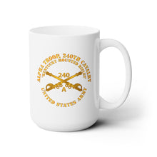 Load image into Gallery viewer, White Ceramic Mug 15oz - Army - Alpha Troop, 240th Cavalry Regiment - Kentucky Mounted Rifles - US Army X 300