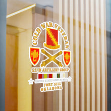 Load image into Gallery viewer, Kiss-Cut Vinyl Decals - Army - Cold War Vet - 52nd Artillery Group - Fort Sill, OK w COLD SVC
