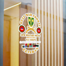 Load image into Gallery viewer, Kiss-Cut Vinyl Decals - Army - Gulf War Combat Vet - 18th MP Brigade - VII Corps w GULF Svc