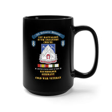 Load image into Gallery viewer, Black Mug 15oz - 8th Infantry Division Scroll - 1st Bn 87th Infantry (Mech) - Baumholder Germany - Cold War Vet w COLD SVC X 300