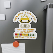 Load image into Gallery viewer, Die-Cut Magnets - Army - Jumping Mustangs w DUI - ABN Basic - 1st Bn 8th Cav w VN SVC