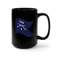 Load image into Gallery viewer, Black Mug 15oz - 1st Battalion, 179th Infantry Regiment - Guidon - Waving X 300
