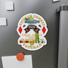 Load image into Gallery viewer, Die-Cut Magnets - Army - Vietnam Combat Vet - P Co 75th Infantry (Ranger) - 5th Inf Div SSI
