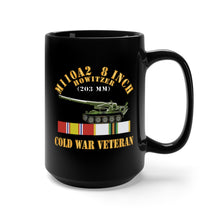 Load image into Gallery viewer, Black Mug 15oz - Army - M110A2 - 8 Inch 203mm Howitzer - Cold War Veteran w COLD SVC X 300