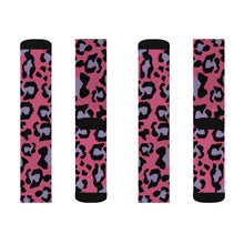 Load image into Gallery viewer, Sublimation Socks - Leopard Camouflage - Pink - Purple