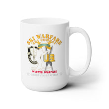Load image into Gallery viewer, White Ceramic Mug 15oz - SOF - Special Forces - Ski Warfare - Ski Combat - Winter Warfare X 300