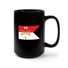Load image into Gallery viewer, Black Mug 15oz - 1st Squadron - 10th Cavalry Guidon X 300
