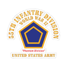 Load image into Gallery viewer, Kiss-Cut Stickers - Army - SSI - 55th Infantry Division - WWII - Phantom Division - US Army X 300